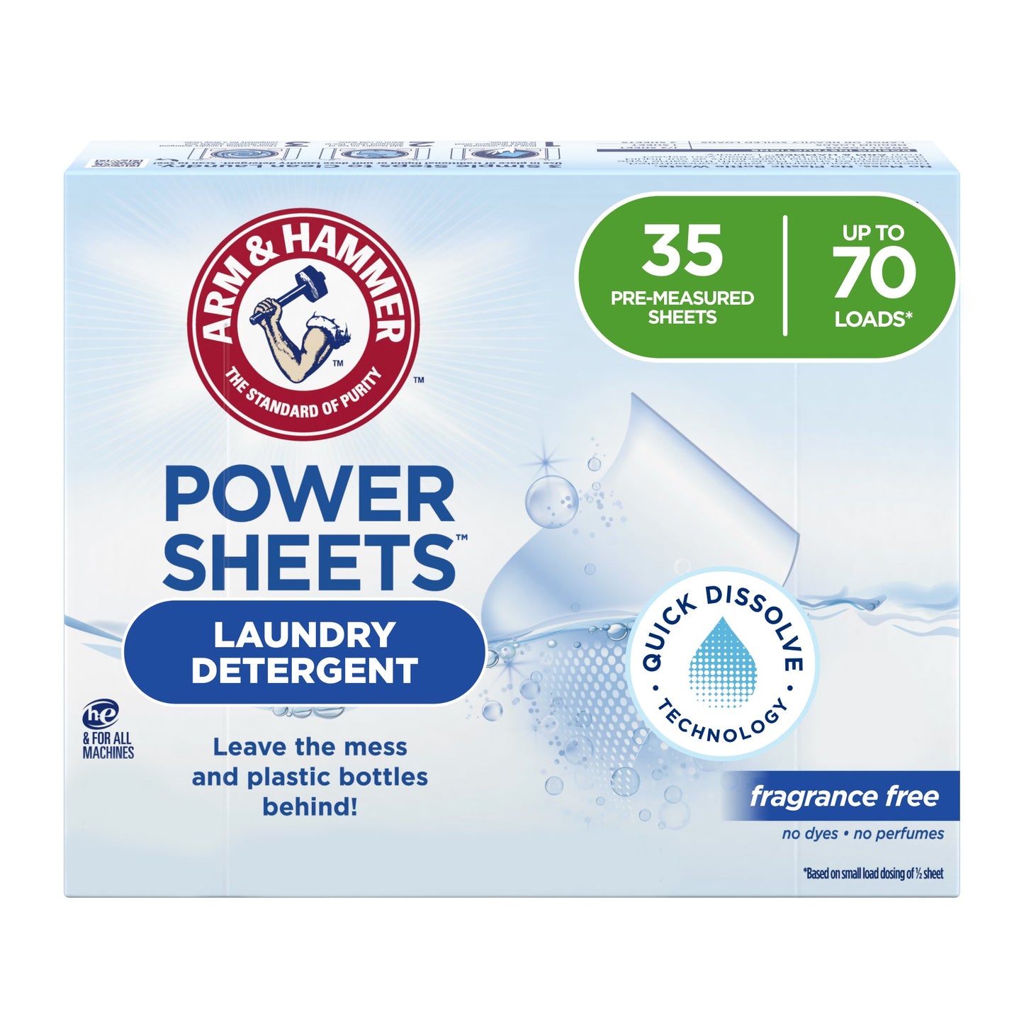 POWER SHEETS™ Laundry Detergent Fragrance Free