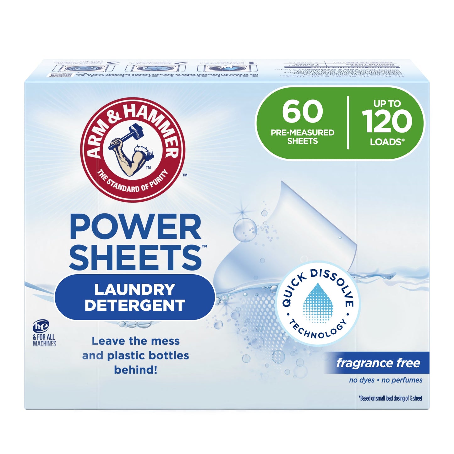 POWER SHEETS™ Laundry Detergent Fragrance Free