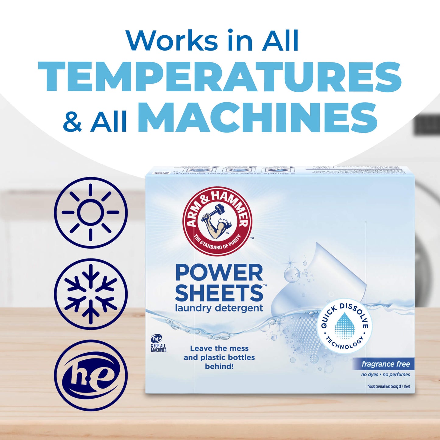 POWER SHEETS™ Laundry Detergent Fragrance Free